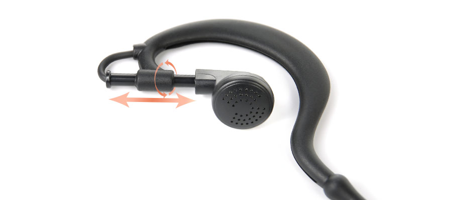 earpiece with lapel ptt mic
