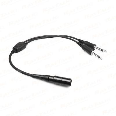 CB-06 Bo se A20 6-poliger LOME-Headset-auf-GA-Doppelstecker-Kabeladapter
