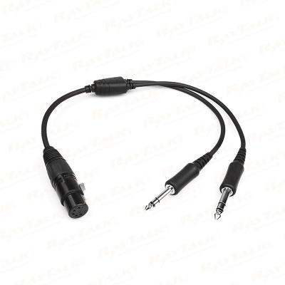 CB-10 Airbus Headset auf GA Doppelstecker Headset Adapter Anschlusskabel