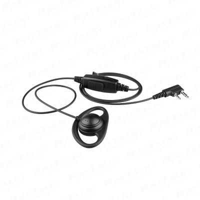 EM-3219 D-förmiger Ohrbügel-Sicherheits-Ohrhörer mit Ansteckmikrofon PTT