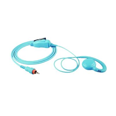 EM-3327N Geflochtener Faserstoff 1-Draht-Dreh-Ohrhörer mit Inline-PTT/Mikrofon für Radio