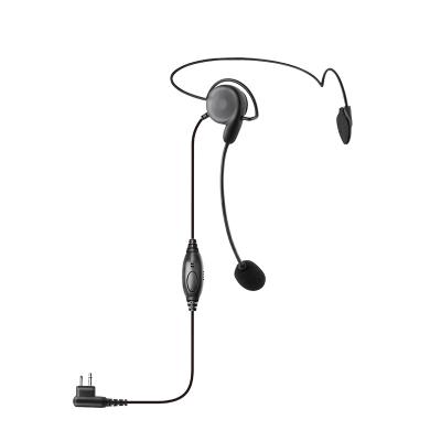 RHS-0128 Leichtes Hinter-dem-Kopf-Headset mit Boom-Mikrofon und PTT/VOX-Schalter für Walkie-Talkie