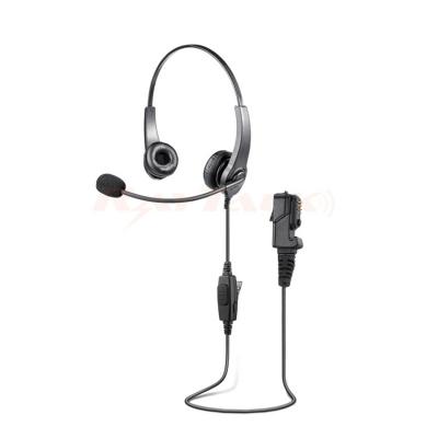 RHS-0219AD Leichtes Doppel-Kopfhörer-Headset mit flexiblem Boom-Mikrofon und Inline-PTT