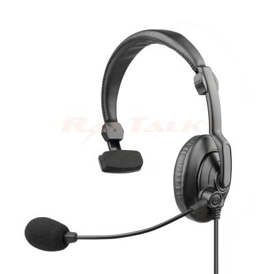 RHS-0436 Einseitiges Over-the-Head-Headset mit PTT und geräuschunterdrückendem Mikrofon für Walkie-Talkies