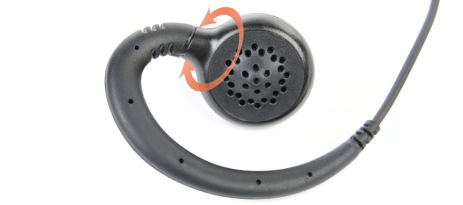 EM-3313A Drehbarer C-Ring-Ohrbügel PTT-Ohrhörer mit Mikrofon für Funkgeräte